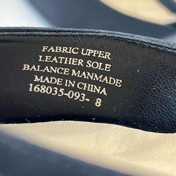 Colin Stuart Black High Heels Pointed Toes with Front Strap Size 8 B17B - Picture 4 of 8